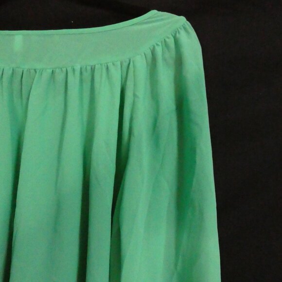 H&M | size 8 | Green Sheer Long Sleeve Button-Up Blouse | NWOT - Picture 12 of 16